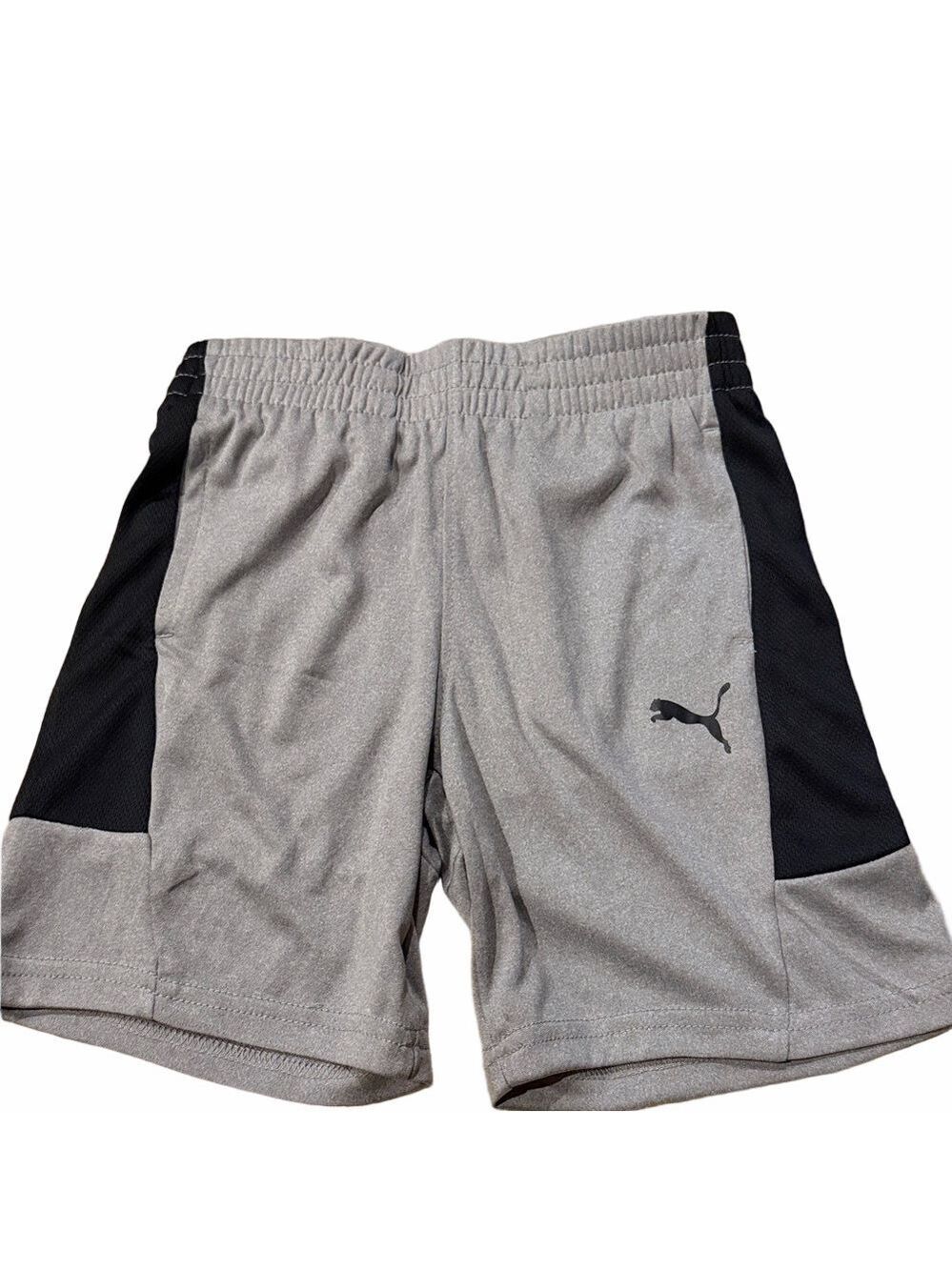 Puma Gray Black Athletic Shorts Boys Size 6 NWT